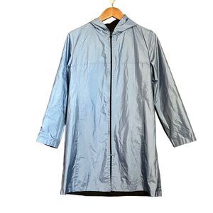 Rothschild black and light blue reversible rain coat
